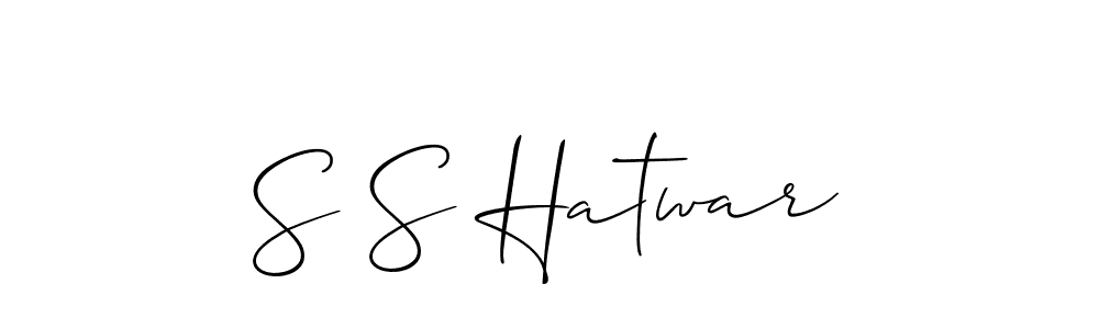 How to Draw S S Hatwar signature style? Allison_Script is a latest design signature styles for name S S Hatwar. S S Hatwar signature style 2 images and pictures png