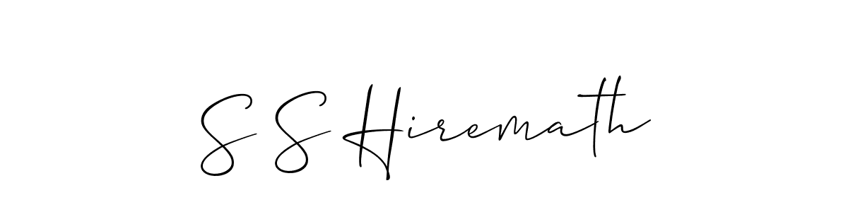 Create a beautiful signature design for name S S Hiremath. With this signature (Allison_Script) fonts, you can make a handwritten signature for free. S S Hiremath signature style 2 images and pictures png
