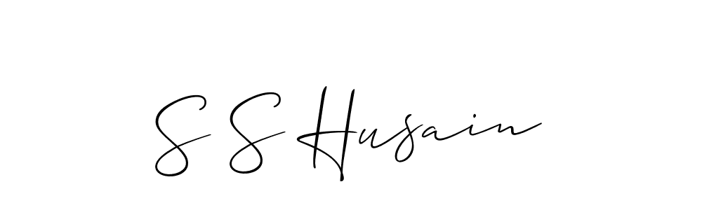 Allison_Script is a professional signature style that is perfect for those who want to add a touch of class to their signature. It is also a great choice for those who want to make their signature more unique. Get S S Husain name to fancy signature for free. S S Husain signature style 2 images and pictures png