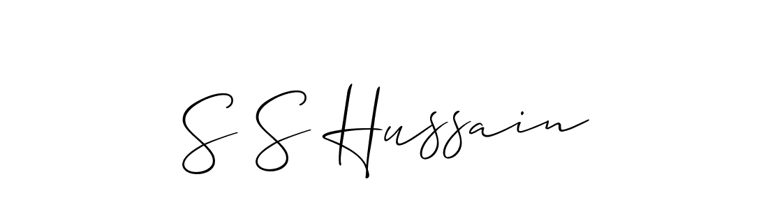 if you are searching for the best signature style for your name S S Hussain. so please give up your signature search. here we have designed multiple signature styles  using Allison_Script. S S Hussain signature style 2 images and pictures png