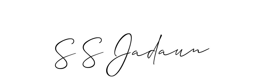 How to Draw S S Jadaun signature style? Allison_Script is a latest design signature styles for name S S Jadaun. S S Jadaun signature style 2 images and pictures png