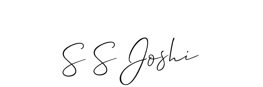 Make a beautiful signature design for name S S Joshi. With this signature (Allison_Script) style, you can create a handwritten signature for free. S S Joshi signature style 2 images and pictures png