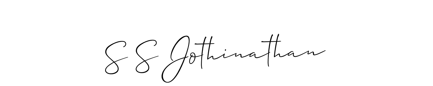 Create a beautiful signature design for name S S Jothinathan. With this signature (Allison_Script) fonts, you can make a handwritten signature for free. S S Jothinathan signature style 2 images and pictures png