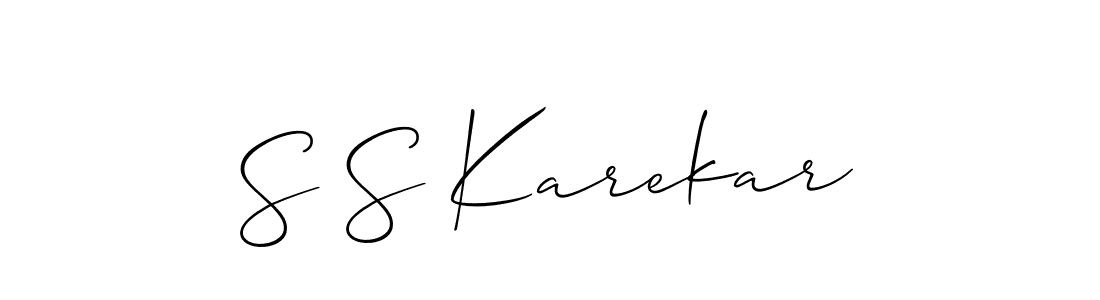 You can use this online signature creator to create a handwritten signature for the name S S Karekar. This is the best online autograph maker. S S Karekar signature style 2 images and pictures png