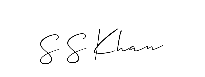 Also we have S S Khan name is the best signature style. Create professional handwritten signature collection using Allison_Script autograph style. S S Khan signature style 2 images and pictures png