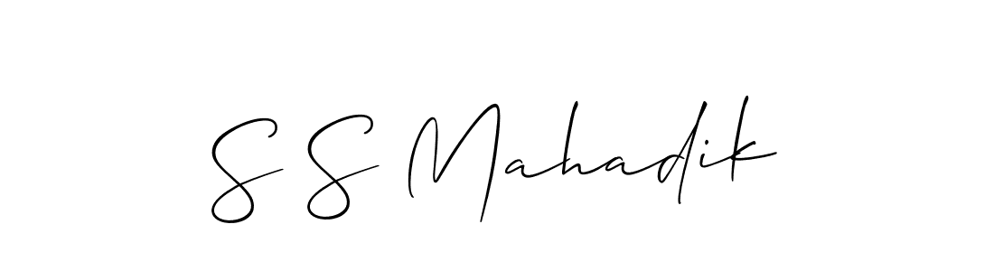 Create a beautiful signature design for name S S Mahadik. With this signature (Allison_Script) fonts, you can make a handwritten signature for free. S S Mahadik signature style 2 images and pictures png