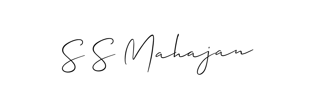 The best way (Allison_Script) to make a short signature is to pick only two or three words in your name. The name S S Mahajan include a total of six letters. For converting this name. S S Mahajan signature style 2 images and pictures png