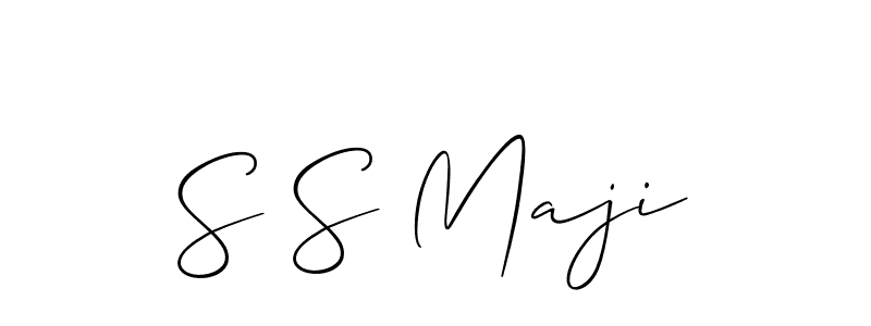 Create a beautiful signature design for name S S Maji. With this signature (Allison_Script) fonts, you can make a handwritten signature for free. S S Maji signature style 2 images and pictures png