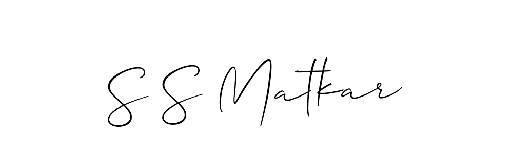 You should practise on your own different ways (Allison_Script) to write your name (S S Matkar) in signature. don't let someone else do it for you. S S Matkar signature style 2 images and pictures png