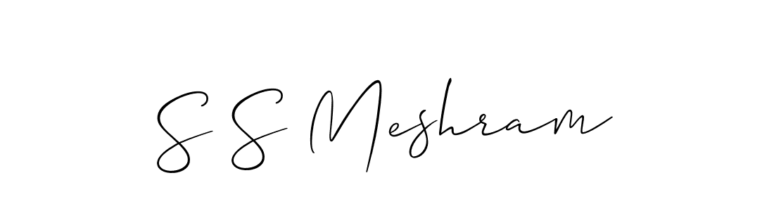 You should practise on your own different ways (Allison_Script) to write your name (S S Meshram) in signature. don't let someone else do it for you. S S Meshram signature style 2 images and pictures png