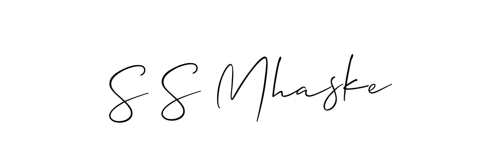 Design your own signature with our free online signature maker. With this signature software, you can create a handwritten (Allison_Script) signature for name S S Mhaske. S S Mhaske signature style 2 images and pictures png