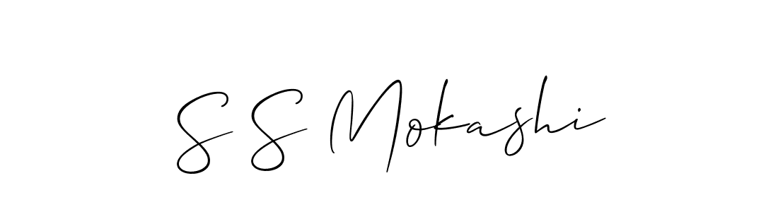 How to make S S Mokashi signature? Allison_Script is a professional autograph style. Create handwritten signature for S S Mokashi name. S S Mokashi signature style 2 images and pictures png