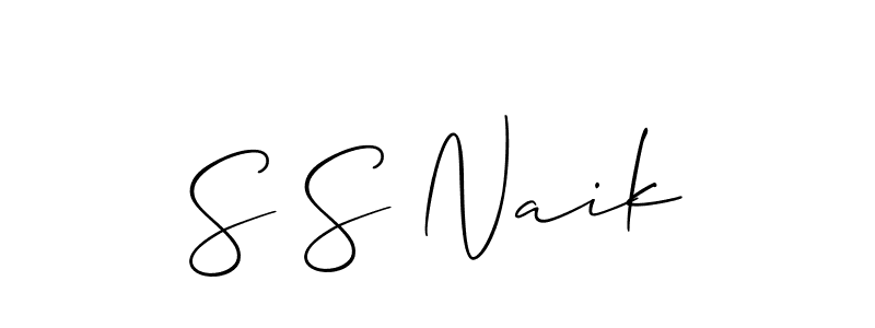 Also we have S S Naik name is the best signature style. Create professional handwritten signature collection using Allison_Script autograph style. S S Naik signature style 2 images and pictures png
