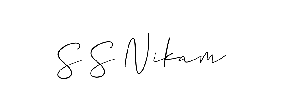Make a beautiful signature design for name S S Nikam. Use this online signature maker to create a handwritten signature for free. S S Nikam signature style 2 images and pictures png
