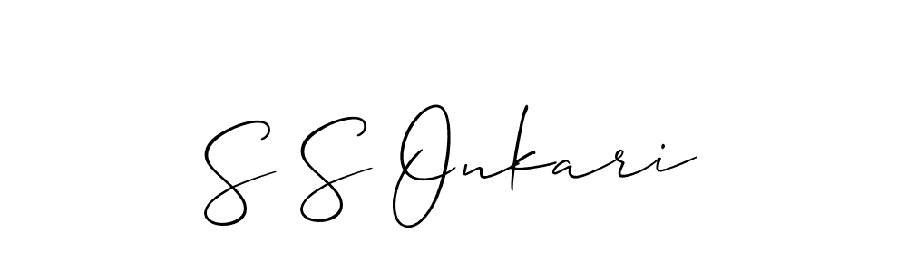 Make a beautiful signature design for name S S Onkari. With this signature (Allison_Script) style, you can create a handwritten signature for free. S S Onkari signature style 2 images and pictures png