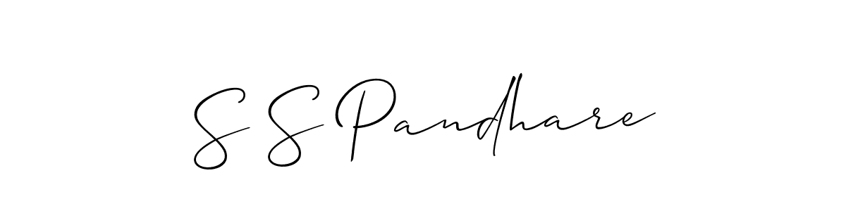 Also we have S S Pandhare name is the best signature style. Create professional handwritten signature collection using Allison_Script autograph style. S S Pandhare signature style 2 images and pictures png