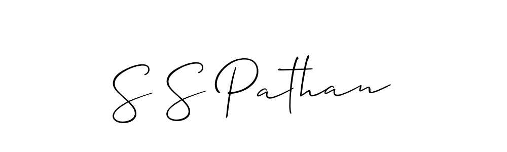 Create a beautiful signature design for name S S Pathan. With this signature (Allison_Script) fonts, you can make a handwritten signature for free. S S Pathan signature style 2 images and pictures png