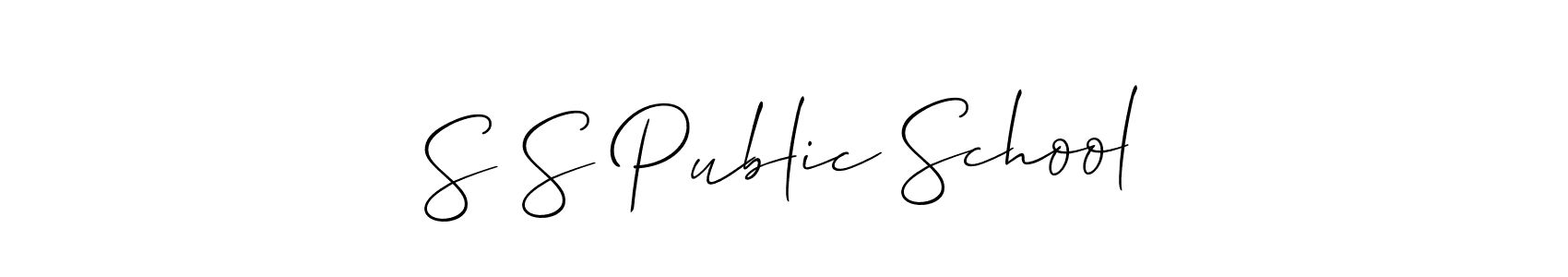 Create a beautiful signature design for name S S Public School. With this signature (Allison_Script) fonts, you can make a handwritten signature for free. S S Public School signature style 2 images and pictures png