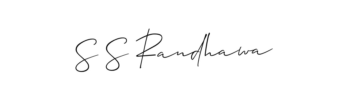 Make a beautiful signature design for name S S Randhawa. With this signature (Allison_Script) style, you can create a handwritten signature for free. S S Randhawa signature style 2 images and pictures png