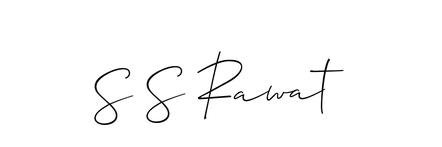 Make a beautiful signature design for name S S Rawat. With this signature (Allison_Script) style, you can create a handwritten signature for free. S S Rawat signature style 2 images and pictures png