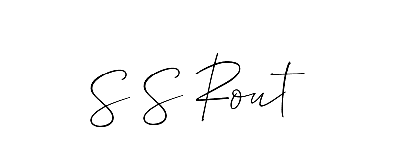 Use a signature maker to create a handwritten signature online. With this signature software, you can design (Allison_Script) your own signature for name S S Rout. S S Rout signature style 2 images and pictures png