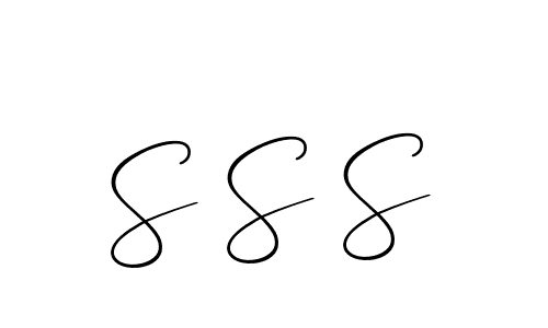 Make a beautiful signature design for name S S S. With this signature (Allison_Script) style, you can create a handwritten signature for free. S S S signature style 2 images and pictures png