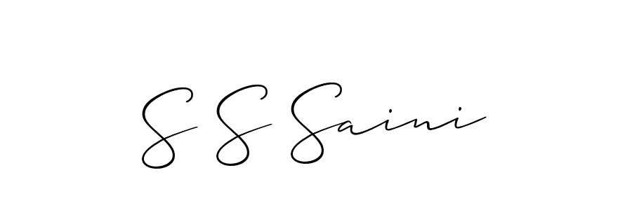 Also we have S S Saini name is the best signature style. Create professional handwritten signature collection using Allison_Script autograph style. S S Saini signature style 2 images and pictures png