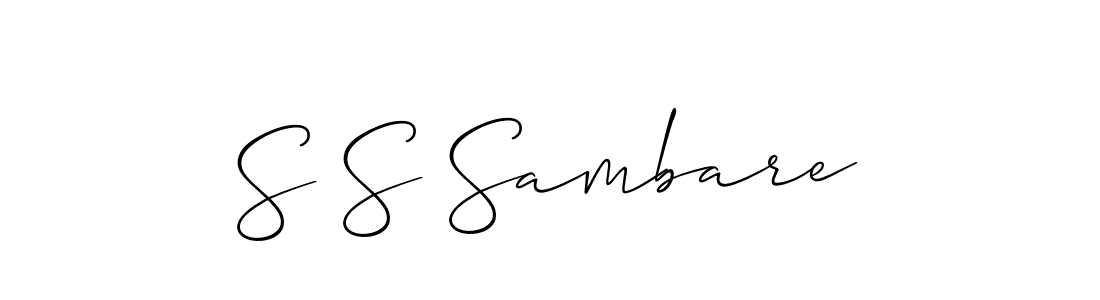 Also we have S S Sambare name is the best signature style. Create professional handwritten signature collection using Allison_Script autograph style. S S Sambare signature style 2 images and pictures png