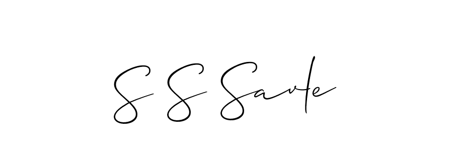 How to make S S Savle name signature. Use Allison_Script style for creating short signs online. This is the latest handwritten sign. S S Savle signature style 2 images and pictures png