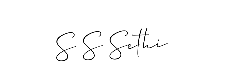 How to make S S Sethi signature? Allison_Script is a professional autograph style. Create handwritten signature for S S Sethi name. S S Sethi signature style 2 images and pictures png