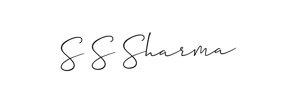Create a beautiful signature design for name S S Sharma. With this signature (Allison_Script) fonts, you can make a handwritten signature for free. S S Sharma signature style 2 images and pictures png