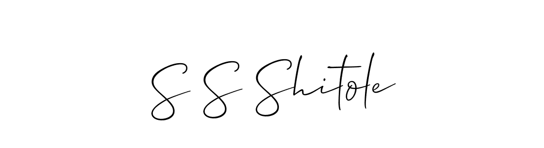 S S Shitole stylish signature style. Best Handwritten Sign (Allison_Script) for my name. Handwritten Signature Collection Ideas for my name S S Shitole. S S Shitole signature style 2 images and pictures png