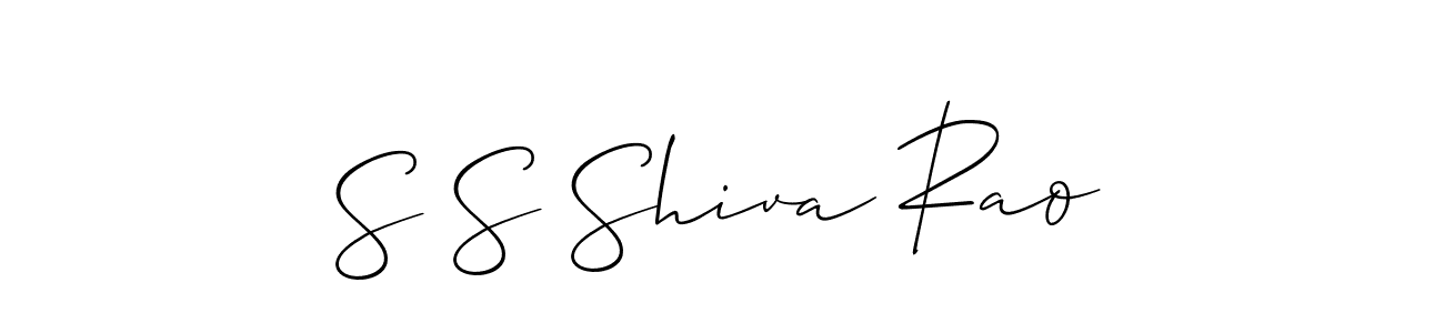 Use a signature maker to create a handwritten signature online. With this signature software, you can design (Allison_Script) your own signature for name S S Shiva Rao. S S Shiva Rao signature style 2 images and pictures png