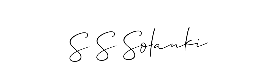 Make a beautiful signature design for name S S Solanki. With this signature (Allison_Script) style, you can create a handwritten signature for free. S S Solanki signature style 2 images and pictures png