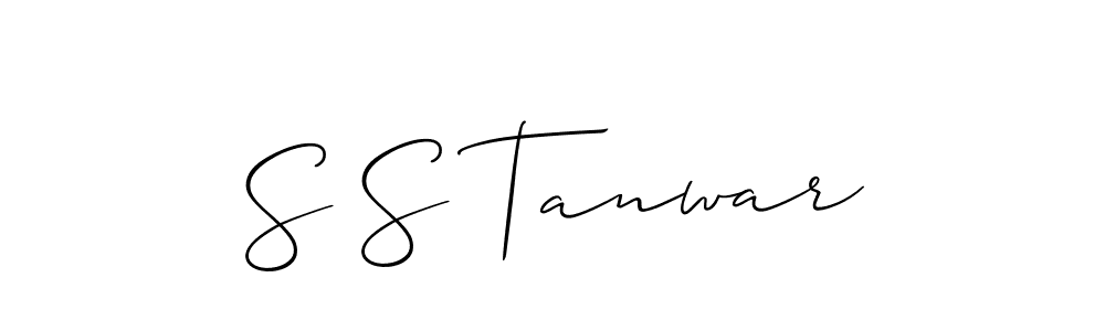 How to make S S Tanwar signature? Allison_Script is a professional autograph style. Create handwritten signature for S S Tanwar name. S S Tanwar signature style 2 images and pictures png