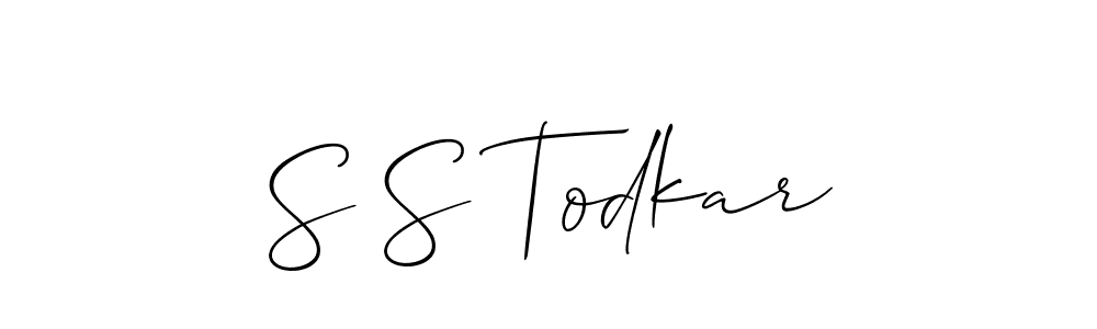 It looks lik you need a new signature style for name S S Todkar. Design unique handwritten (Allison_Script) signature with our free signature maker in just a few clicks. S S Todkar signature style 2 images and pictures png