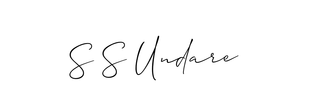 Create a beautiful signature design for name S S Undare. With this signature (Allison_Script) fonts, you can make a handwritten signature for free. S S Undare signature style 2 images and pictures png