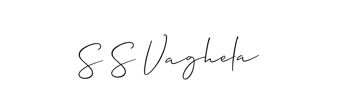 Also we have S S Vaghela name is the best signature style. Create professional handwritten signature collection using Allison_Script autograph style. S S Vaghela signature style 2 images and pictures png