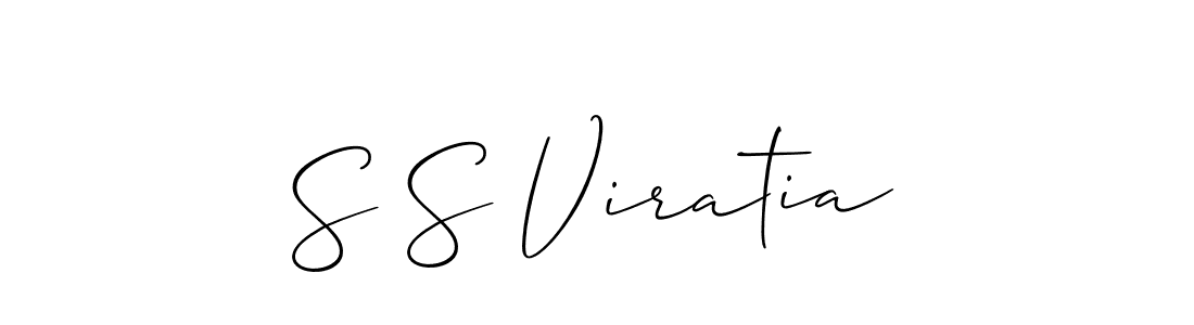 You should practise on your own different ways (Allison_Script) to write your name (S S Viratia) in signature. don't let someone else do it for you. S S Viratia signature style 2 images and pictures png