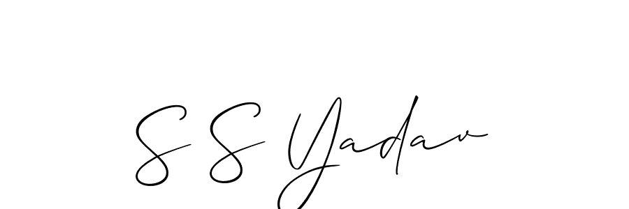 Allison_Script is a professional signature style that is perfect for those who want to add a touch of class to their signature. It is also a great choice for those who want to make their signature more unique. Get S S Yadav name to fancy signature for free. S S Yadav signature style 2 images and pictures png