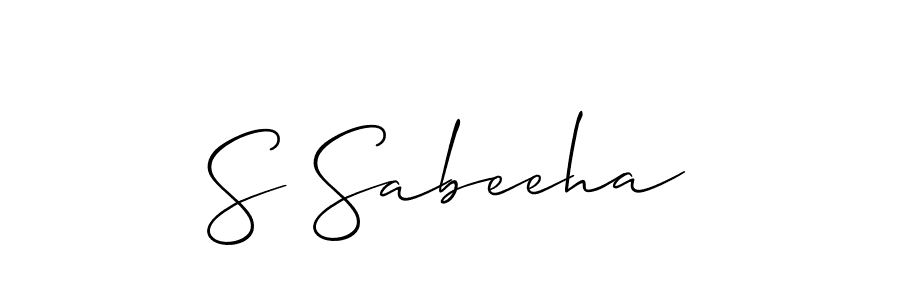 You should practise on your own different ways (Allison_Script) to write your name (S Sabeeha) in signature. don't let someone else do it for you. S Sabeeha signature style 2 images and pictures png