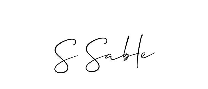 Allison_Script is a professional signature style that is perfect for those who want to add a touch of class to their signature. It is also a great choice for those who want to make their signature more unique. Get S Sable name to fancy signature for free. S Sable signature style 2 images and pictures png