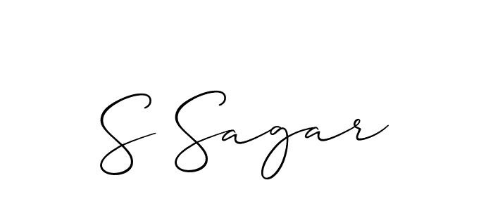 S Sagar stylish signature style. Best Handwritten Sign (Allison_Script) for my name. Handwritten Signature Collection Ideas for my name S Sagar. S Sagar signature style 2 images and pictures png