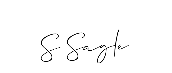 Also we have S Sagle name is the best signature style. Create professional handwritten signature collection using Allison_Script autograph style. S Sagle signature style 2 images and pictures png