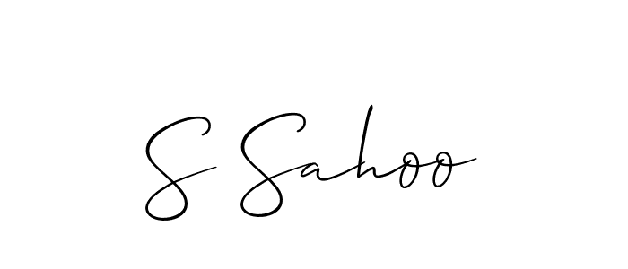 Allison_Script is a professional signature style that is perfect for those who want to add a touch of class to their signature. It is also a great choice for those who want to make their signature more unique. Get S Sahoo name to fancy signature for free. S Sahoo signature style 2 images and pictures png