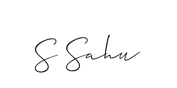 You should practise on your own different ways (Allison_Script) to write your name (S Sahu) in signature. don't let someone else do it for you. S Sahu signature style 2 images and pictures png