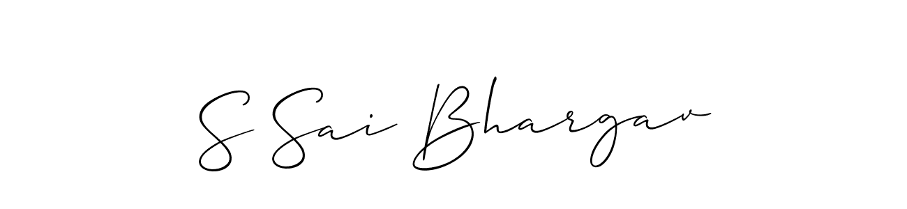 Design your own signature with our free online signature maker. With this signature software, you can create a handwritten (Allison_Script) signature for name S Sai Bhargav. S Sai Bhargav signature style 2 images and pictures png
