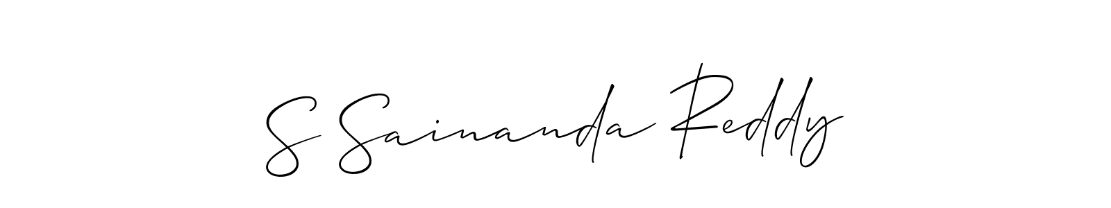Also we have S Sainanda Reddy name is the best signature style. Create professional handwritten signature collection using Allison_Script autograph style. S Sainanda Reddy signature style 2 images and pictures png