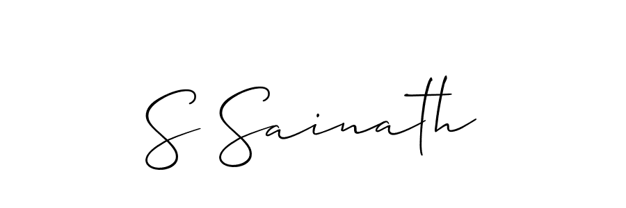 Design your own signature with our free online signature maker. With this signature software, you can create a handwritten (Allison_Script) signature for name S Sainath. S Sainath signature style 2 images and pictures png