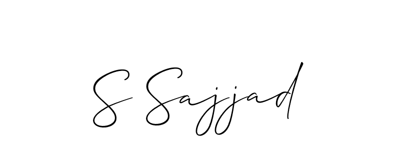 Best and Professional Signature Style for S Sajjad. Allison_Script Best Signature Style Collection. S Sajjad signature style 2 images and pictures png